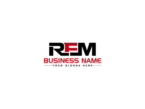 Modern RFM Logo Letter Design, Creative RF Logo Icon Vector For Any Type Of Business