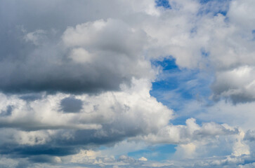 Fototapeta na wymiar blue summer sky with rain clouds