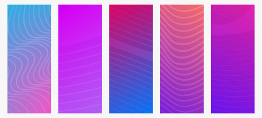 Modern colorful gradient background with wave lines