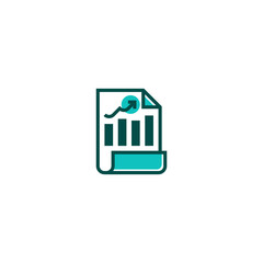 Report Chart line icon. linear style sign for mobile concept and web design. Outline vector icon. Symbol, logo illustration. Vector graphic