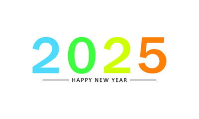 Happy New Year 2025. Happy New Year 2025 text design for Brochure design, card, banner