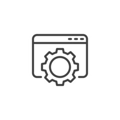 Web development line icon