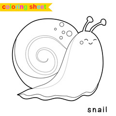 Coloring sheet for children. Educational printable about animals. Vector illustrations.