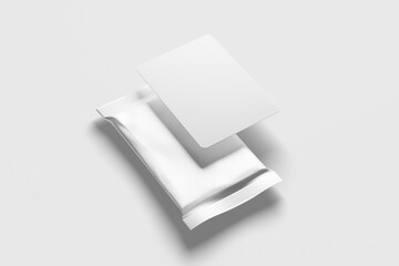 Trading Card Packaging 3D Rendering White Blank Mockup