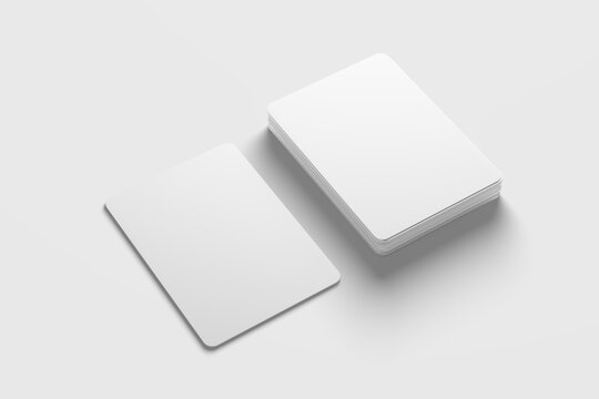 Trading Card Packaging 3D Rendering White Blank Mockup