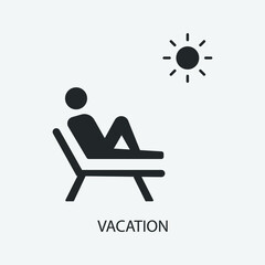 Vacation vector icon illustration sign