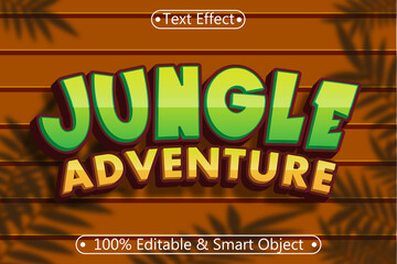 Jungle Adventure Editable Text Effect 3 Dimension Emboss Modern Style © Haidar Studio14