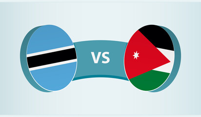 Botswana versus Jordan, team sports competition concept.