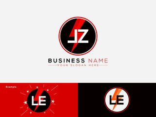 Modern LZ Logo Image, Powerful Lz zl Logo Icon Vector For Electronic Business - obrazy, fototapety, plakaty