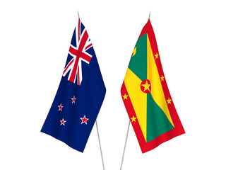 New Zealand and Grenada flags