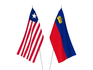 Liechtenstein and Liberia flags