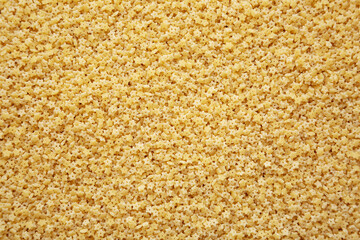 Raw Organic Stelline Pasta, top view. Flat lay, overhead, from above.