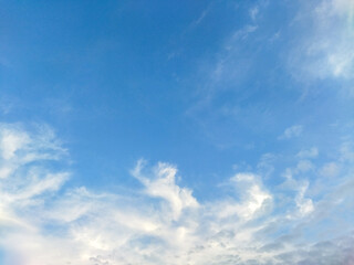Naklejka na ściany i meble Beautiful clear sky blue at noon and cloudy