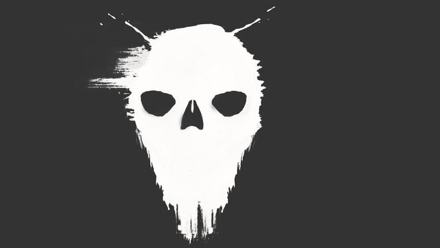 Grunge Skull Background Scary horror concept Halloween devil 3d rendering