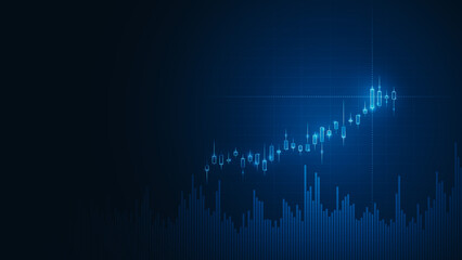 Business graph chart of financial stock market on investment background with growth finance analysis money diagram concept or technology economy profit trade report and success futuristic strategy.