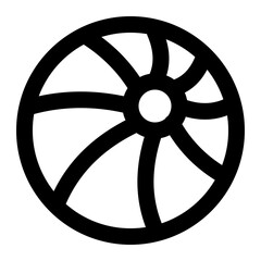 Obraz premium beach ball line icon