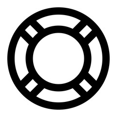 Naklejka premium lifebuoy line icon