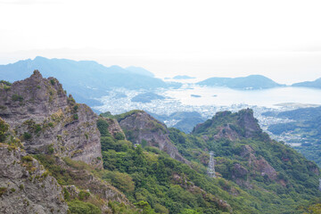 Fototapeta na wymiar View top of Shodoshima island, Kagawa, Japan.
