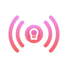 medal live logo gradient design template icon