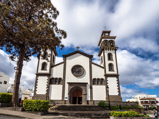 Fototapeta na wymiar Church of our lady of Candelaria in Moya, Grand Canary, Canary Islands, Spain
