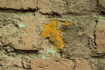 Old wall damaged - architecture abstract background