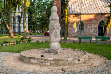 The oldest milepost in East-Central Europe. Konin, Greater Poland Voivodeship, Poland.