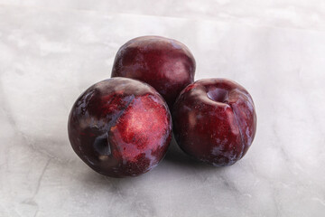 Ripe and sweet purple plum