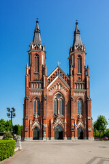 Fototapeta na wymiar Church Of the Virgin Mary of the Rosary. Pabianice, Lodz Voivodeship, Poland.