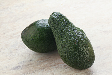 Fresh ripe green organic exotic avocado