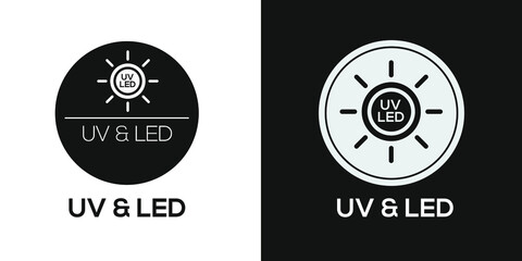 Creative (UV and LED) Icon, Vector sign.