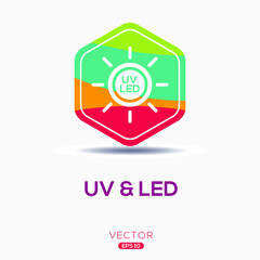 Creative (UV and LED) Icon, Vector sign.