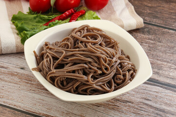 Asian cuisine - soba in the bowl