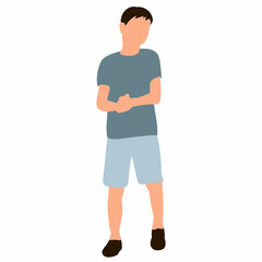 Fototapeta premium boy child in flat design, isolated