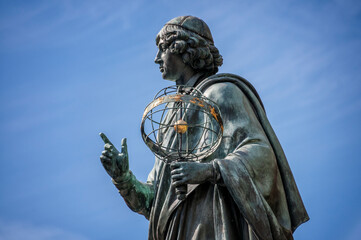 Statue of Copernicus in Torun, Kuyavian-Pomeranian Voivodeship, Poland