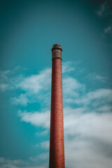 Large industrial factory chimney
