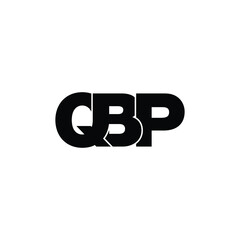 QBP letter monogram logo design vector