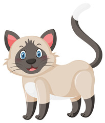 Little cute cat in cartoon style