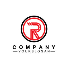 Letter R  Monogram Logo Design  Brand Identity Logos Designs Vector Illustration Template