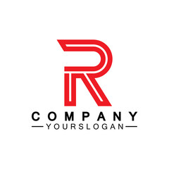 Letter R  Monogram Logo Design  Brand Identity Logos Designs Vector Illustration Template