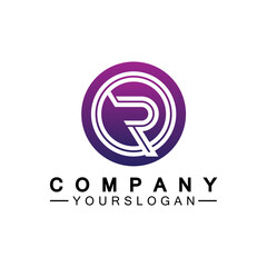 Letter R  Monogram Logo Design  Brand Identity Logos Designs Vector Illustration Template
