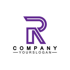 Letter R  Monogram Logo Design  Brand Identity Logos Designs Vector Illustration Template