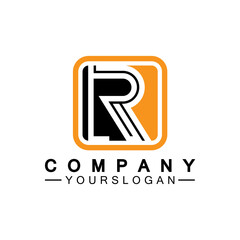Letter R  Monogram Logo Design  Brand Identity Logos Designs Vector Illustration Template