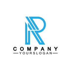 Letter R  Monogram Logo Design  Brand Identity Logos Designs Vector Illustration Template