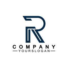 Letter R  Monogram Logo Design  Brand Identity Logos Designs Vector Illustration Template