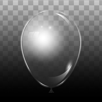Editable vector illustration of transparent balloon. EPS10.