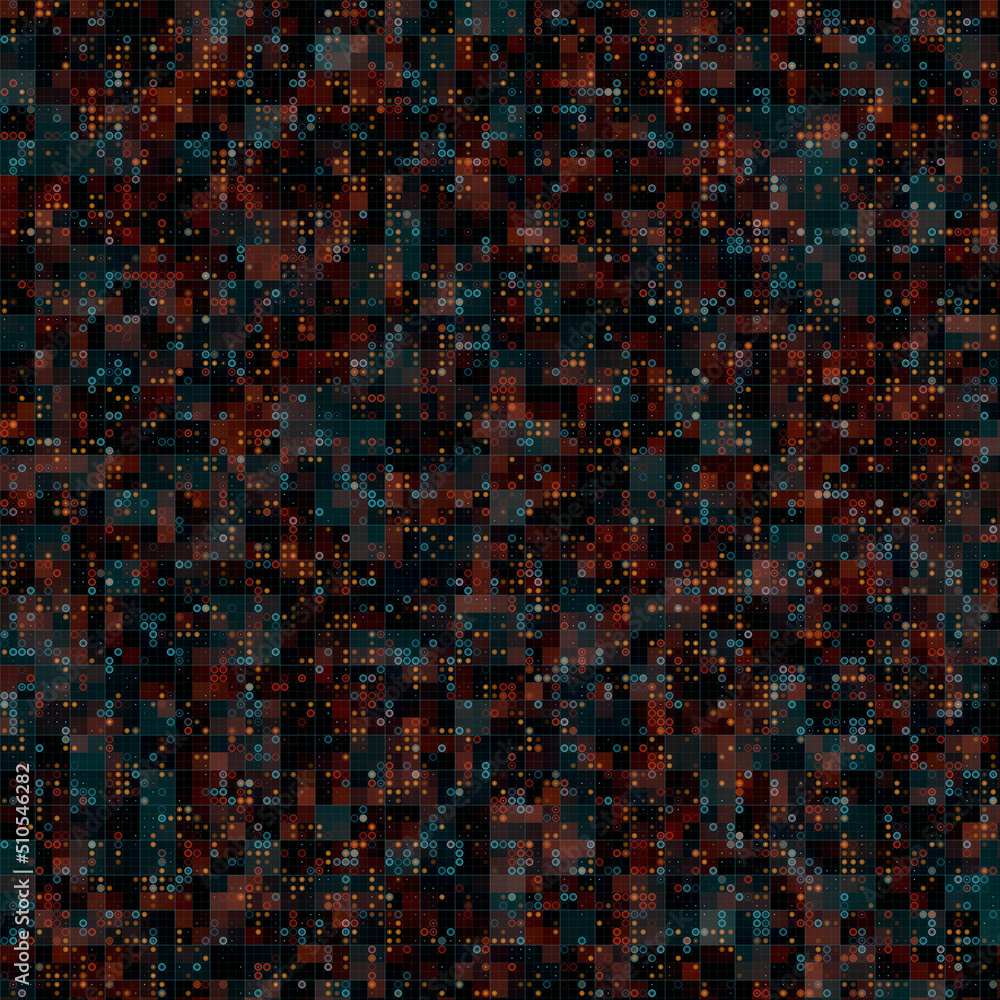 Poster Abstract halftone dot pattern. Elegant mosaic decoration. Simple geometric background. 3d rendering digital illustration
