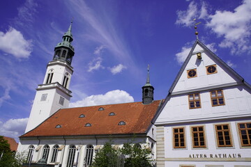 Fototapeta premium City Church of St. Marien and old town hall in Celle, Germany