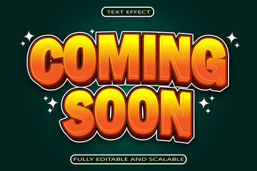 Coming Soon Editable Text Effect 3 Dimension Modern Style