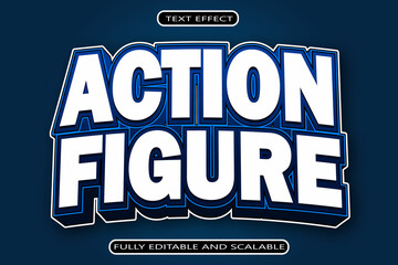 Action Figure Editable Text Effect 3 Dimension Emboss Modern Style