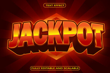 Jackpot Editable Text Effect 3 Dimension Emboss Neon Style